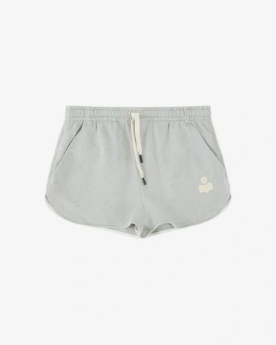 Isabel Marant Étoile Mifa Shorts In Light Blue And Ecru