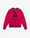 Isabel Marant Étoile Mobily Logo Jersey Sweatshirt In Raspberry