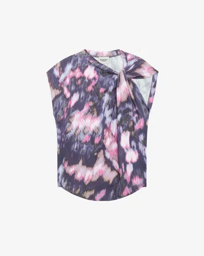 Isabel Marant Étoile T-shirt Nayda In Purple-lilac