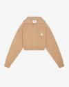 Isabel Marant Étoile Oxane Logo-embroidered Cardigan In Camel