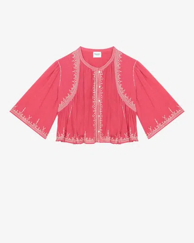 Isabel Marant Étoile Perkins Top In Raspberry