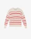 Isabel Marant Étoile Pullover Aretha In Ecru And Red