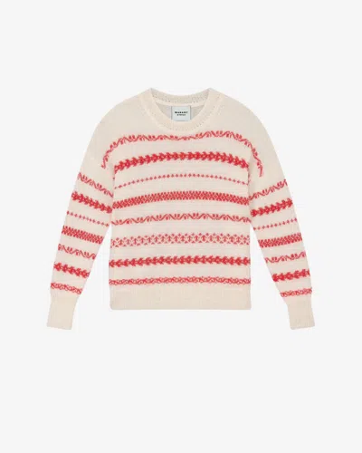 Isabel Marant Étoile Pullover Aretha In Ecru And Red
