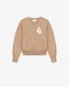 Isabel Marant Étoile Isabel Marant Etoile Marisans Sweater With Logo Intarsia In Camel