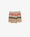 Isabel Marant Étoile Adelaide Frayed Wool-blend Jacquard Mini Wrap Skirt In Camel
