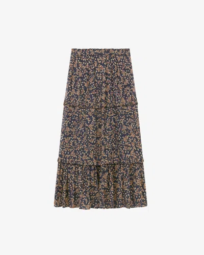 Isabel Marant Étoile Diya Skirt In Black-ochre
