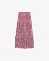 Isabel Marant Étoile Diya Patterned Skirt In Raspberry-black