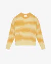 Isabel Marant Étoile Sawyer Striped Mohair Blend Knit Sweater In Yellow