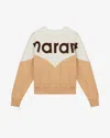 Isabel Marant Étoile Two-tone Cotton Blend Houston Sweatshirt In Ecru/camel