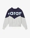 Isabel Marant Étoile Crew Neck Long Sleeve Sweatshirt In Navy-gray
