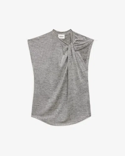 Isabel Marant Étoile Naylor T-shirt In Gray-silver