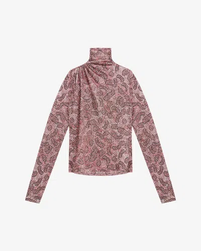 Isabel Marant Étoile Top Lou In Antik Pink-black