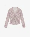 Isabel Marant Étoile Zekia Top In Ecru-purple