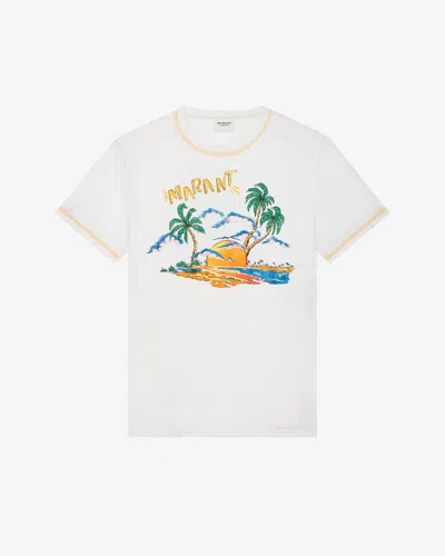 Isabel Marant Étoile Zewel Logo T-shirt In White