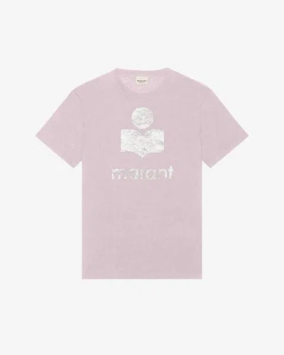 Isabel Marant Étoile Zewel Tee-shirt In Pearl Rose-silver