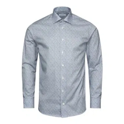Eton - Floral Print Contemporary Fit Signature Twill Shirt 10001211121 In Grey