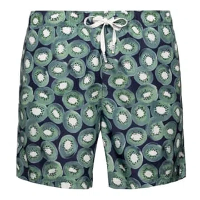 Eton - Kiwi Print Swimming Shorts 10001126627 In Navy Blue