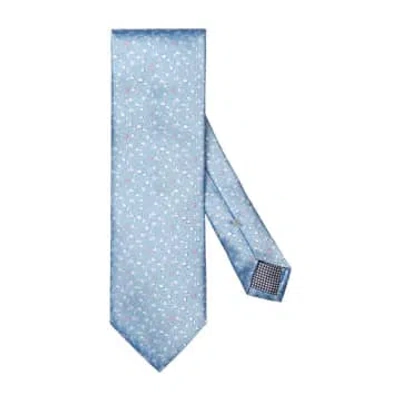 Eton - Light Blue Floral Print Silk Tie 10001083822