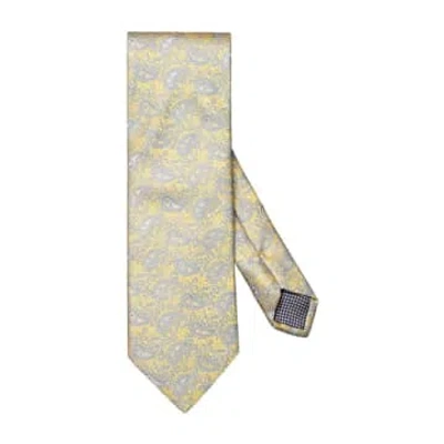 Eton - Paisley Print Silk Tie In Yellow 10001139841 In Neutral