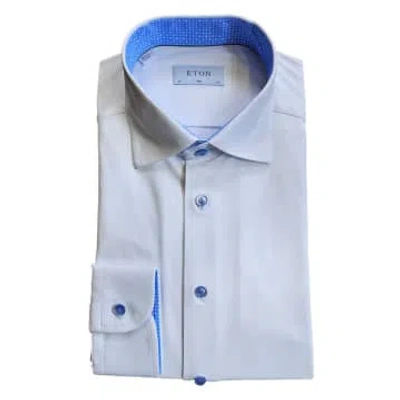 Eton - White Slim Fit Four-way Stretch Shirt With Contrast Details 10001226900