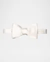 Eton Black Silk Satin Ready-tied Bow Tie In Natural