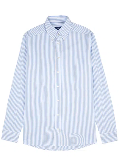 Eton Blue Striped Cotton Oxford Shirt