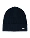 Eton Men's Cashmere Ribbed Knit Beanie Hat In Navy Blue