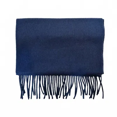 Eton Cashmere Scarf In Navy Blue