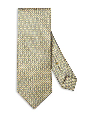 Eton Chain Print Silk Classic Tie In Neutral
