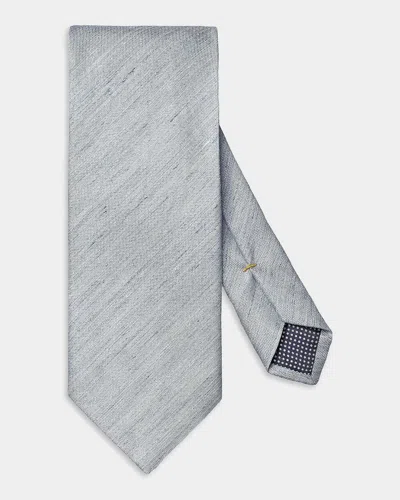 Eton Chain Print Silk Tie In Gray