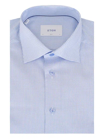Eton Check-pattern Shirt In Blue