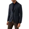 Eton Relaxed Fit Soft Wool Jacket In Blue