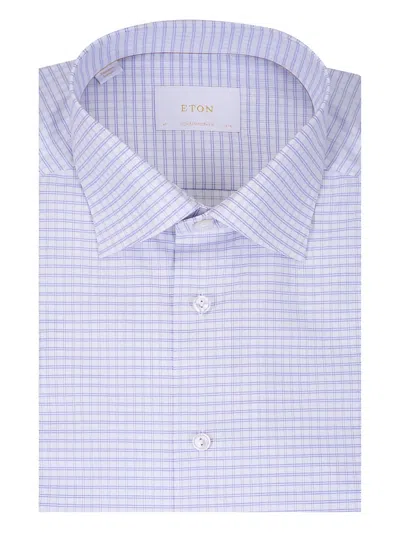 Eton Checked-pattern Button-down Shirt In White