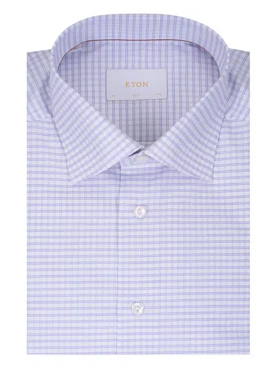 Eton Checked-pattern Shirt In Blue