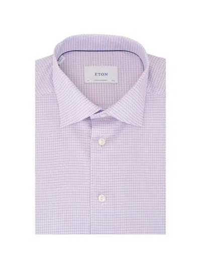 Eton Checked Shirt In Pink
