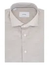 Eton 체크 패턴 버튼 셔츠 In Gray