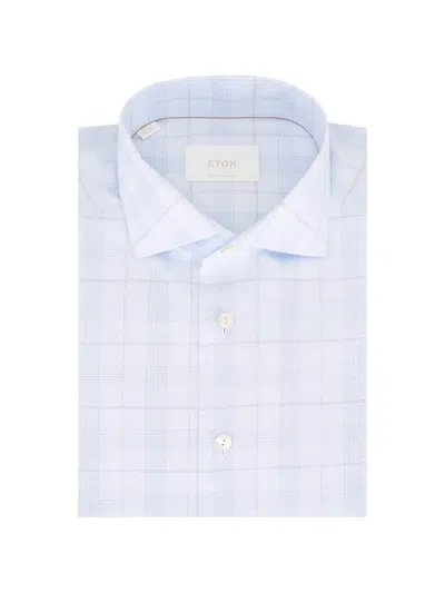 Eton Check-pattern Shirt In Blue