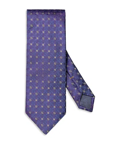Eton Classic Floral Silk Tie In Purple
