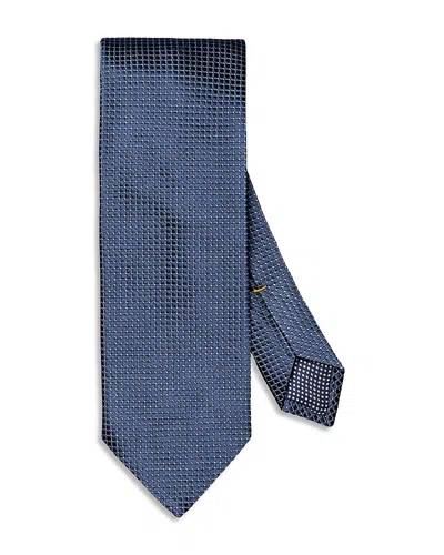 Eton Classic Geometric Silk Tie In Blue