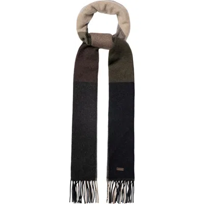 Eton Colorblock Cashmere Fringe Scarf In Multi