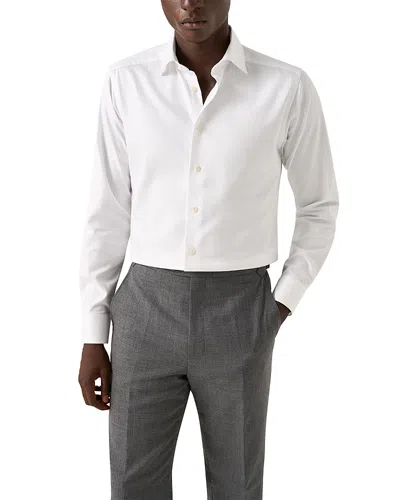 Eton Contemporary Fit Button Front Textured Shirt In White