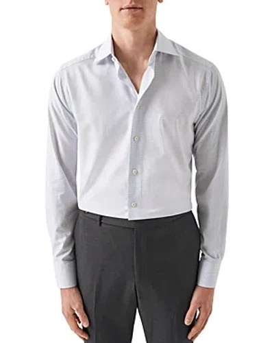 Eton Contemporary Fit Check Dress Shirt In Gray
