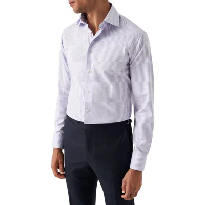 Eton Contemporary Fit Check Dress Shirt In Medium Purple