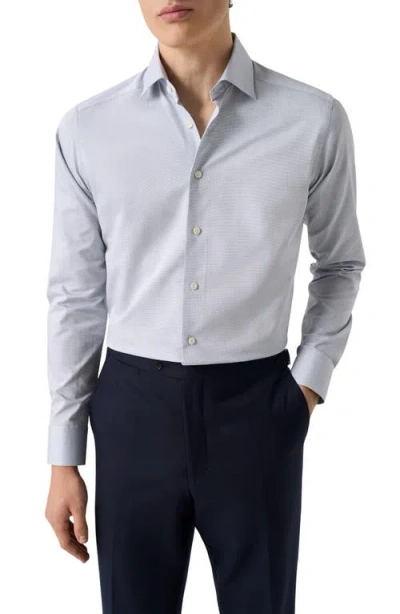 Eton Contemporary Fit Cotton Twill Dress Shirt In Gray