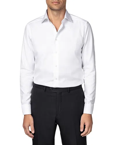 Eton Contemporary Fit Diagonal Weave Shirt In White