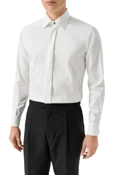 Eton Contemporary Fit Geometric Brocade Supima Cotton Dress Shirt In Red