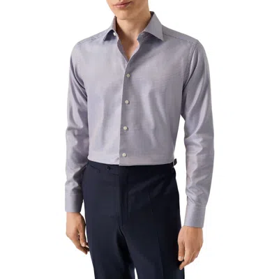 Eton Contemporary Fit Houndstooth Cotton Dobby Dress Shirt In Blue