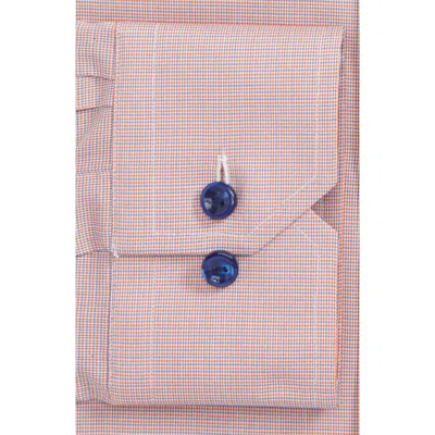 Eton Contemporary Fit Houndstooth Dress Shirt In Pink
