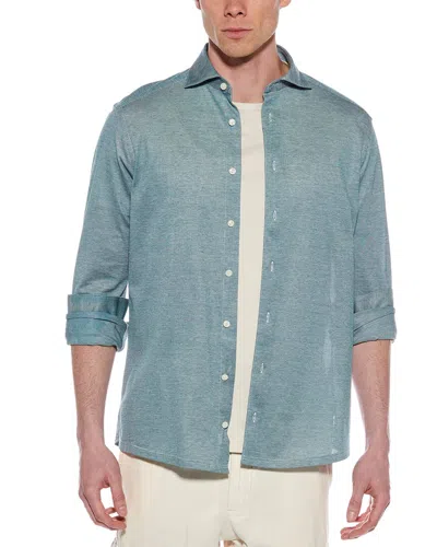 Eton Contemporary Fit Oxford Pique Shirt In Green