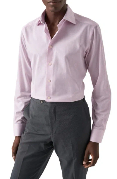 Eton Contemporary Fit Pinstripe Dress Shirt In Medium Pink